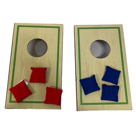 Desktop Bean Bag Toss Game Set Of 2 Boards With 6 Bags - Picture 2 of 6